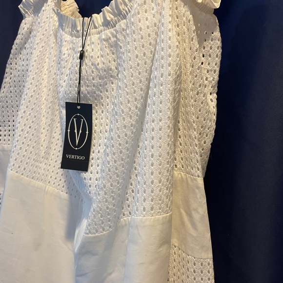 White NTW Off the Shoulder Cotton Shirt - Picture 7 of 7